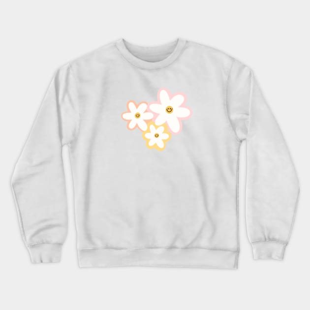Smiley Flowers Crewneck Sweatshirt by MardoodlesCompany